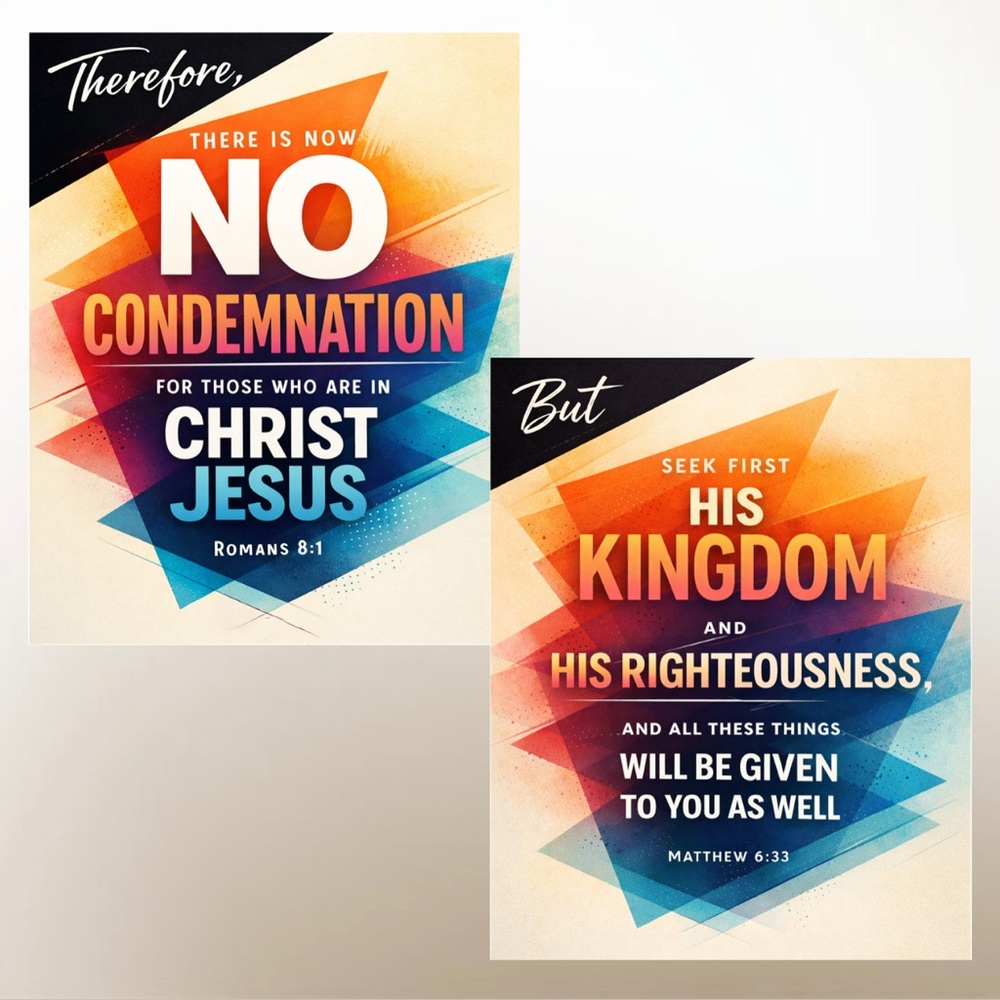 DDS 2-Set, Art Prints, 8x10, Bible Verse, Paper Print, Unframed, Bold Series